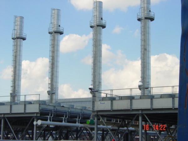 Elcosa Power Plant Exhaust Gas Stacks, Choloma, Honduras